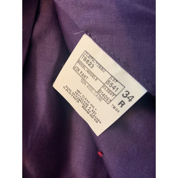 Mens 34R Ted Baker Jefferson Pants Slim Jim blue micro Hemmed to 30" - Picture 4 of 6